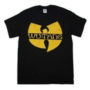 Wu-Tang Clan Men's Classic Yellow Logo T-Shirt Black Medium | Officially Licensed Merchandise