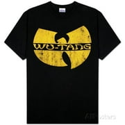 Wu-Tang Clan Men's Classic Yellow Logo T-Shirt Black Small | Officially Licensed Merchandise