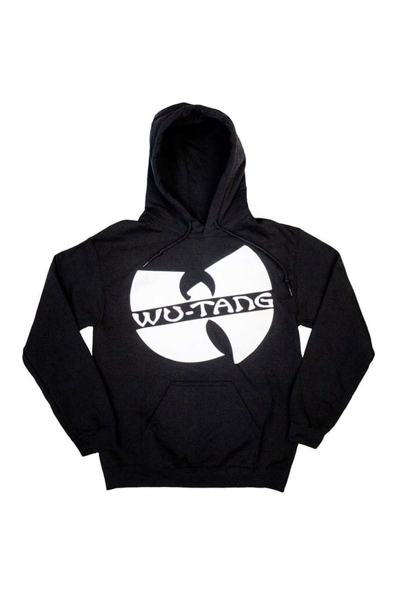 Wu-Tang Clan Unisex Pullover Hoodie: Slanted Logo Mono (Large)