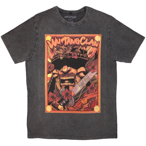 Wu-Tang Clan Unisex Stone Wash T-Shirt Amsterdam '23 (Charcoal Grey)