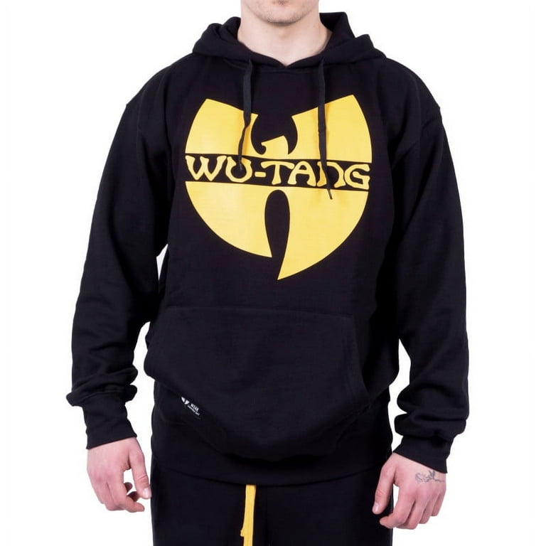 Wu Wear BLACK Long Sleeve Logo Hoodie, US Small
