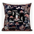 thumbnail image 1 of Wu Zetian Indoor/Outdoor Pillow in Navy Blue Red White 18x18, 1 of 4