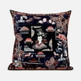 thumbnail image 1 of Wu Zetian Throw Pillow in Navy Blue Red White 16x16, 1 of 5
