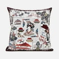 thumbnail image 1 of Wu Zetian Throw Pillow in White Red Black 20x20, 1 of 5