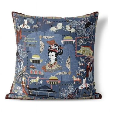 Wu Zetian's Glory Throw Pillow in Gray 16x16