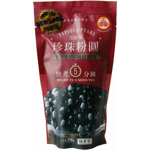 WuFuYuan Tapioca Pearl (Black) Boba- Net Wt 8.8 Oz New