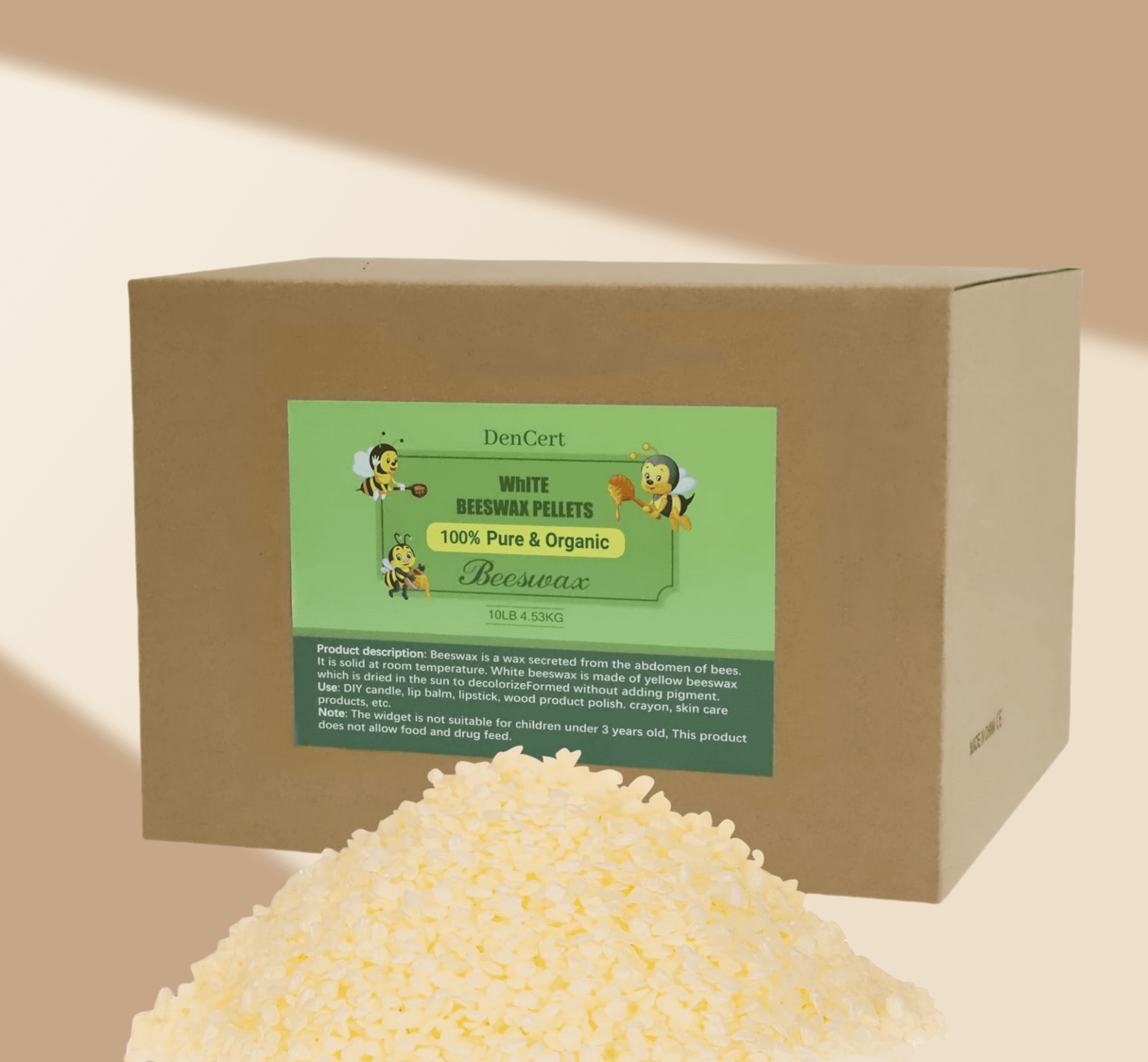 WuNa 10Lb Beeswax Granules, Suitable For Candle Making, Cosmetics, Skin Care Products, Soaps, DIY And Craft Projects