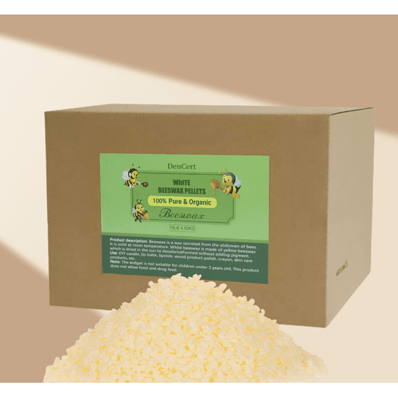 WuNa 10Lb Beeswax Granules, Suitable For Candle Making, Cosmetics, Skin Care Products, Soaps, DIY And Craft Projects
