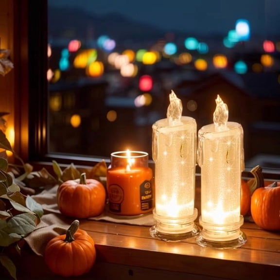 WuNa Flameless LED Candle Set, with Timer And Embedded Star String, Suitable For Romantic Atmosphere And Home Decoration (24pc)