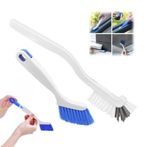 WuPing 2 Pcs Cleaning Brushes with Handle Compact Sink Brush for Household Bathroom and Kitchen Cleaning Brush for Corners and Crevices