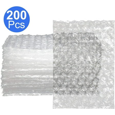 WuPing 200 Pcs Clear Bubble Pouches 4x6 Inch, Protective Bubble Bags, Thickening Shockproof Foam Wrap Bags for Packing, Shipping, Moving
