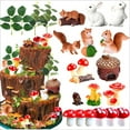 thumbnail image 1 of WuPing 21 Pcs Mushroom Woodland Cake Toppers Mushroom Cake Decoration Woodland Animals Cake Toppers, 1 of 9