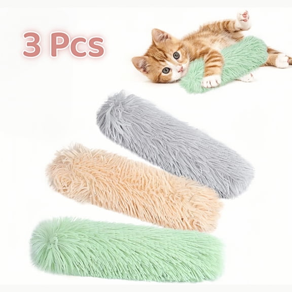 WuPing 3 Pack Plush Cat Toys, Soft and Durable Crinkle Sound with Catnip Inside, Interactive Indoor Kitten Toys