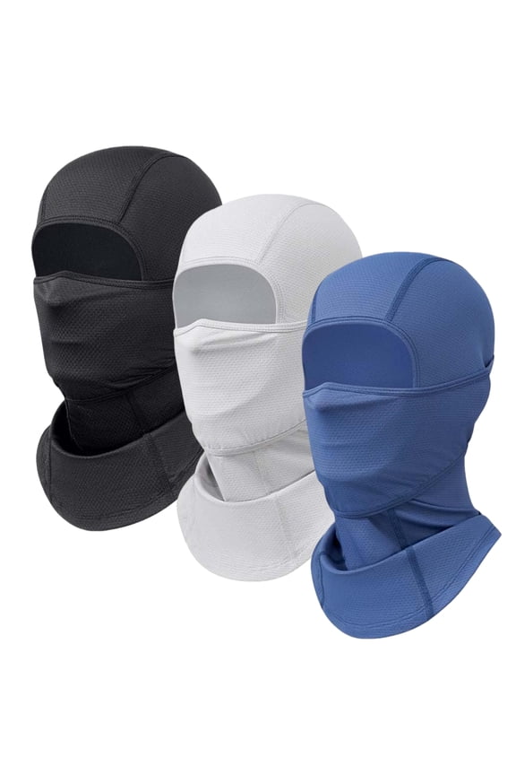 3 Pcs Cycling Balaclava Sun UV Protection Hood Breathable Full Head Mask Face Cover for Men Women