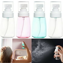 WuPing 4 Pcs Fine Mist Spray Bottle 2oz Empty Bottles Refillable Plastic Travel Containers for Lotion, Liquid Soap, Shower