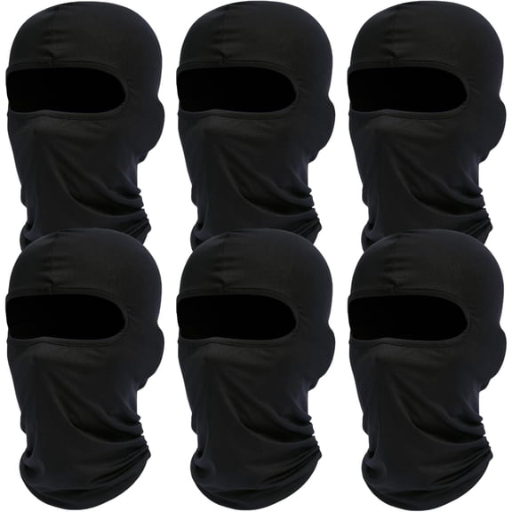 WuPing 6 Pack Balaclava Ski Face Mask, Cooling Neck Gaiter Full Face Cover Hood Shiesty Mask for Men Women