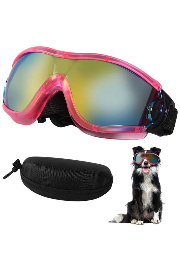Dog Sunglasses Dog Goggles, Outdoor UV- Protective Safety Goggles, Windproof and Dustproof Sunglasses for Snow, Desert and Beach