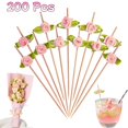 thumbnail image 1 of WuPing Fancy Toothpicks for Appetizers 200pcs 4.7 Inch Bamboo Flower Toothpicks Charcuterie Accessories, 1 of 7