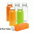 thumbnail image 1 of WuPing Juice Bottles 6 Pcs 12oz Plastic Clear Water Bottles with Lids, Refillable Reusable Beverage Containers with Lids for Water, Juicing, Smoothie, Other, 1 of 10