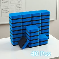 WuPing Magnetic Whiteboard Eraser Dry Erase Erasers Office for and Classroom (40 Pack, Blue)