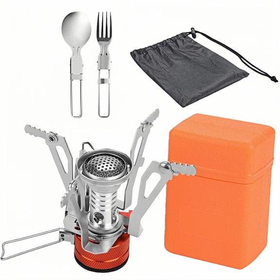 WuPing Mini Portable Backpacking Stove (Camping & Hiking Edition) with Cookware Set, Electronic Ignition, Windproof Design