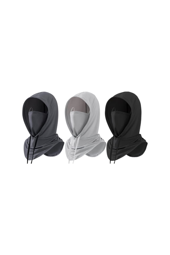 Summer Balaclava 3-Pack - UPF 50+ Windproof & Dustproof Mask for Motorcycle, Cycling, Fishing (Breathable Sun Hood)