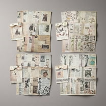 WuPing Vintage Scrapbook Paper, Scrapbooking Supplies, 96 Sheets Decoupage & Craft Paper for Journals, Card Making