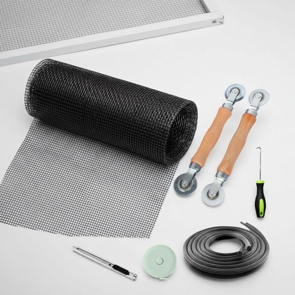 WuPing Window Screens Replacement Repair Kit, 48"x118" Extended Size Screen Door Mesh Replacement Kit