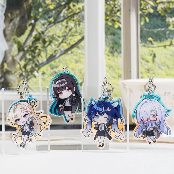 WuWa Acrylic Keychain Set luno Chisa Mornye Lynae 4pcs High - Quality Anime Backpack Charm Fan Gift (1 keychain)