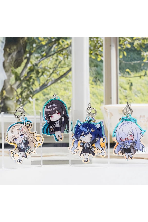 WuWa Acrylic Keychain Set luno Chisa Mornye Lynae 4pcs High - Quality Anime Backpack Charm Fan Gift (1 keychain)