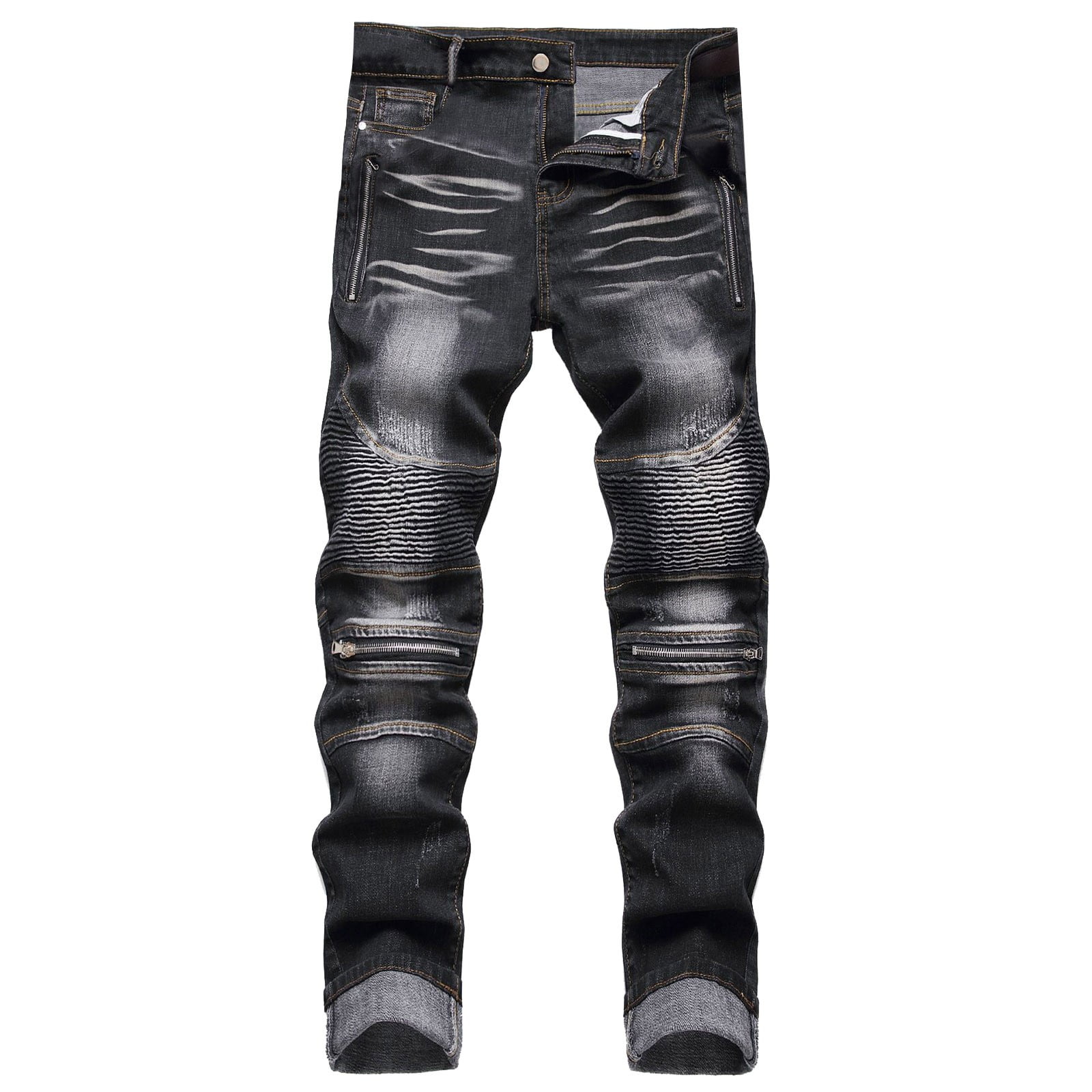 WuYIZon Men's Big & Tall Extreme Motion Relaxed Straight Jean