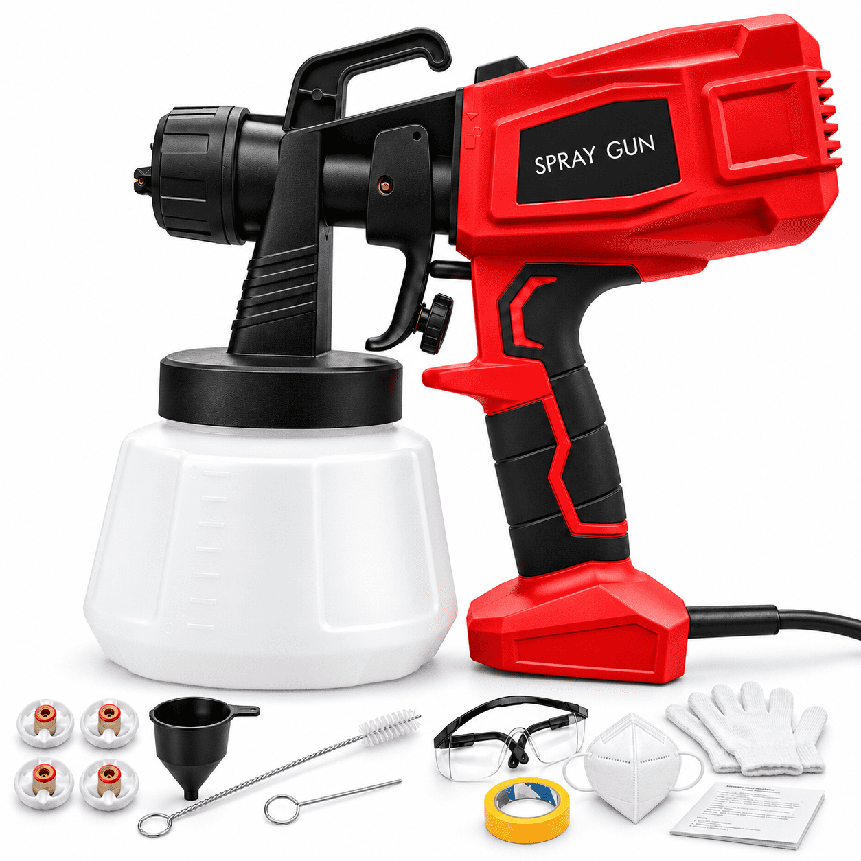 WuZooCg Paint Sprayer 700W HVLP High Power Electric Spray Paint Gun ...