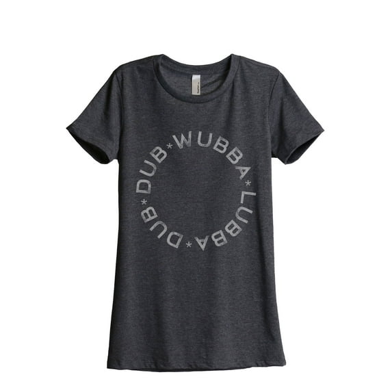 Wubba Lubba Dub Dub Women's Fashion Relaxed T-Shirt Tee Charcoal Grey Small