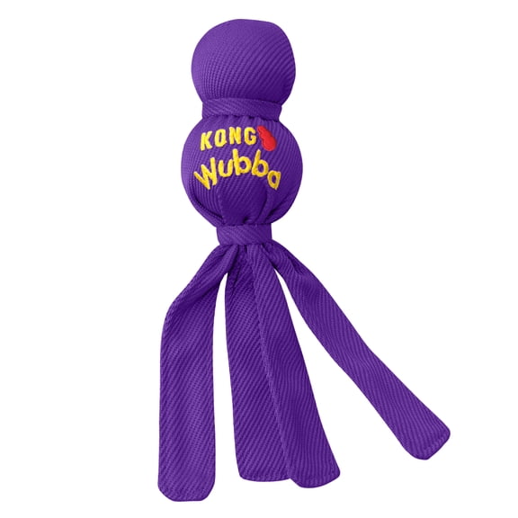 KONG Wubba Squeaker Dog Toy, Purple, Small