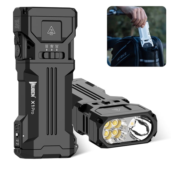 WUBEN X1Pro 12300 Lumens Rechargeable Power Bank EDC Flashlight