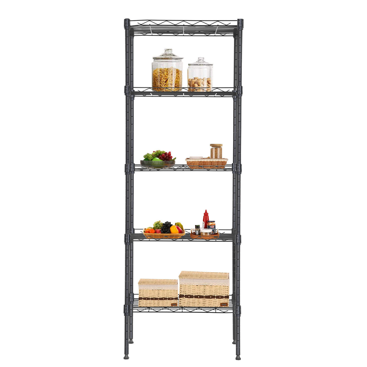 Wubio 5 Tier Garage Shelving Heavy Duty Metal Shelves Easy Assemble ...