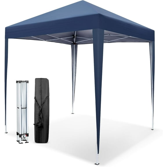 Wubio 6.5x6.5 Pop Up Canopy Tent, Outdoor Tent Canopies Foldable Portable Canopies for Camping, Patio, Parties, EZ Up Gazebo Canopy with Carry Bag (Blue)