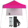 thumbnail image 1 of Wubio  6x6 ft Pop Up Canopy Tent, Outdoor Small Canopy Tent with Backpack, Patio Pop Up Gazebo Slant Leg Canopy with 1 Sidewall, Portable Easy Up Canopy (Pink), 1 of 16