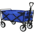 thumbnail image 1 of Wubio Beach Wagon Collapsible Wagon Portable Folding Wagon Garden Beach Cart Outdoor Utility Grocery Wagon Large Capacity Heavy Duty Folding Wagons Portable for Shopping Camping Sports Picnic,Blue, 1 of 9