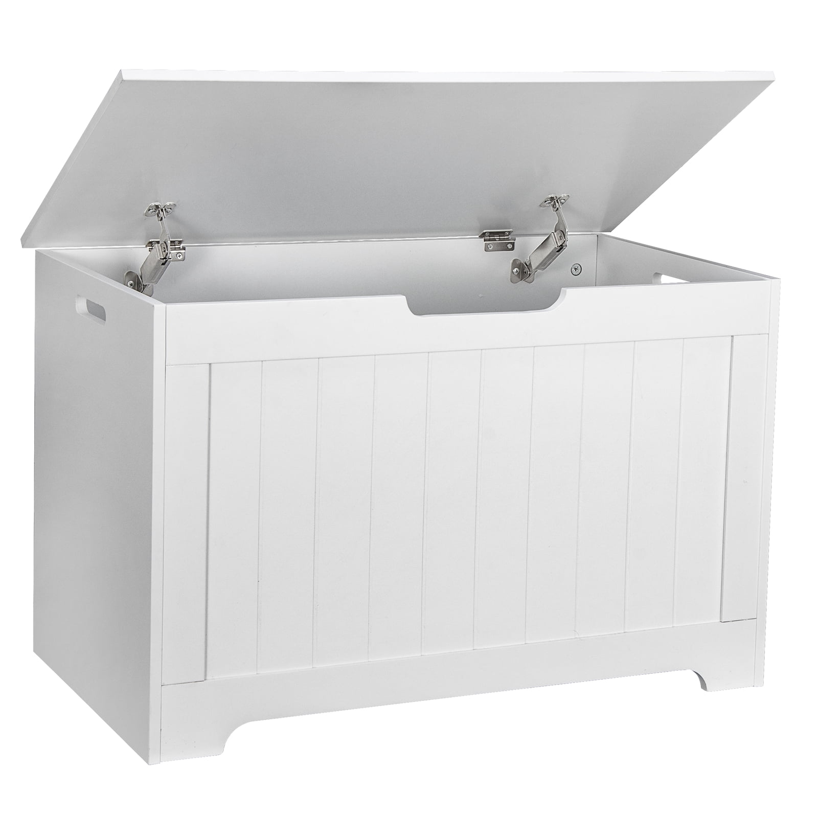 Wubio Box Entryway Storage Chest Bench w/2 Safety Hinge Organizer ...