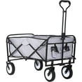 thumbnail image 1 of Wubio Collapsible Wagon,Portable Folding Wagon Garden Cart Outdoor Utility Grocery Wagon for Shopping, Beach, Camping, Sports, Picnic (Grey), 1 of 9