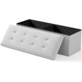 thumbnail image 1 of Wubio Folding Storage Ottoman Bench, Multi-Functional Ottoman Foot Rest, End of Bed Bench, Storage Chest for Living Room, Bedroom, Hallway, Entryway, Holds Up to 700 lbs (Light Gray, 43 Inches), 1 of 8