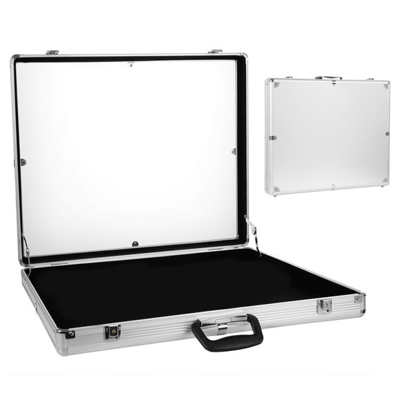 Wubio Large Lockable Aluminum Display Case Showcase for Card Coin Jewelry Trade Show