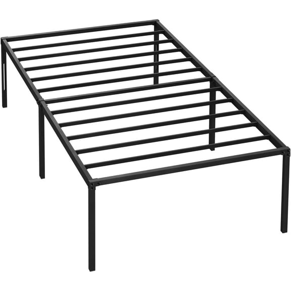 Wubio Metal Platform Bed Frame Classic Mattress Foundation Storage Space Under The Bed Heavy Duty Frame Bed,Noise Free, No Box Spring Needed, Easy Assembly Durable Twin Size Bed Frame,18 InchTwin