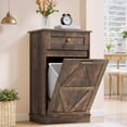 thumbnail image 1 of Wubio Tilt Out Trash Cabinet 10 Gallon, Woodern Hidden Trash Can Holder, for Kitchen, Laundry Sorter(Dark Brown), 1 of 7