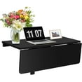 thumbnail image 1 of Wubio Wall Mounted Folding Table, 31.5" x 23.5" Drop-Leaf Floating Writing Desk for Small Spaces, Space-Saving Fold Down Laptop Workstation for Kitchen, Bedroom, Laundry Room, Study Room (Black), 1 of 11