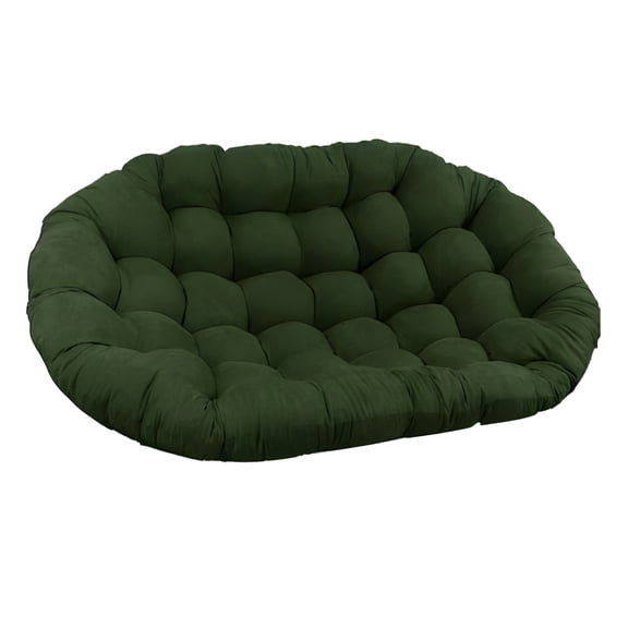 Wubio Waterproof Double Papasan Chair Cushion Loveseat Cushion Pad for Indoor Outdoor-Green
