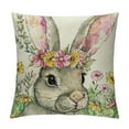 thumbnail image 1 of Wuche  Happy Easter Hunny Bunny Green Throw Pillow Covers,Easter Eggs Bunny Spring Cushion Case for Sofa Couch, 1 of 5