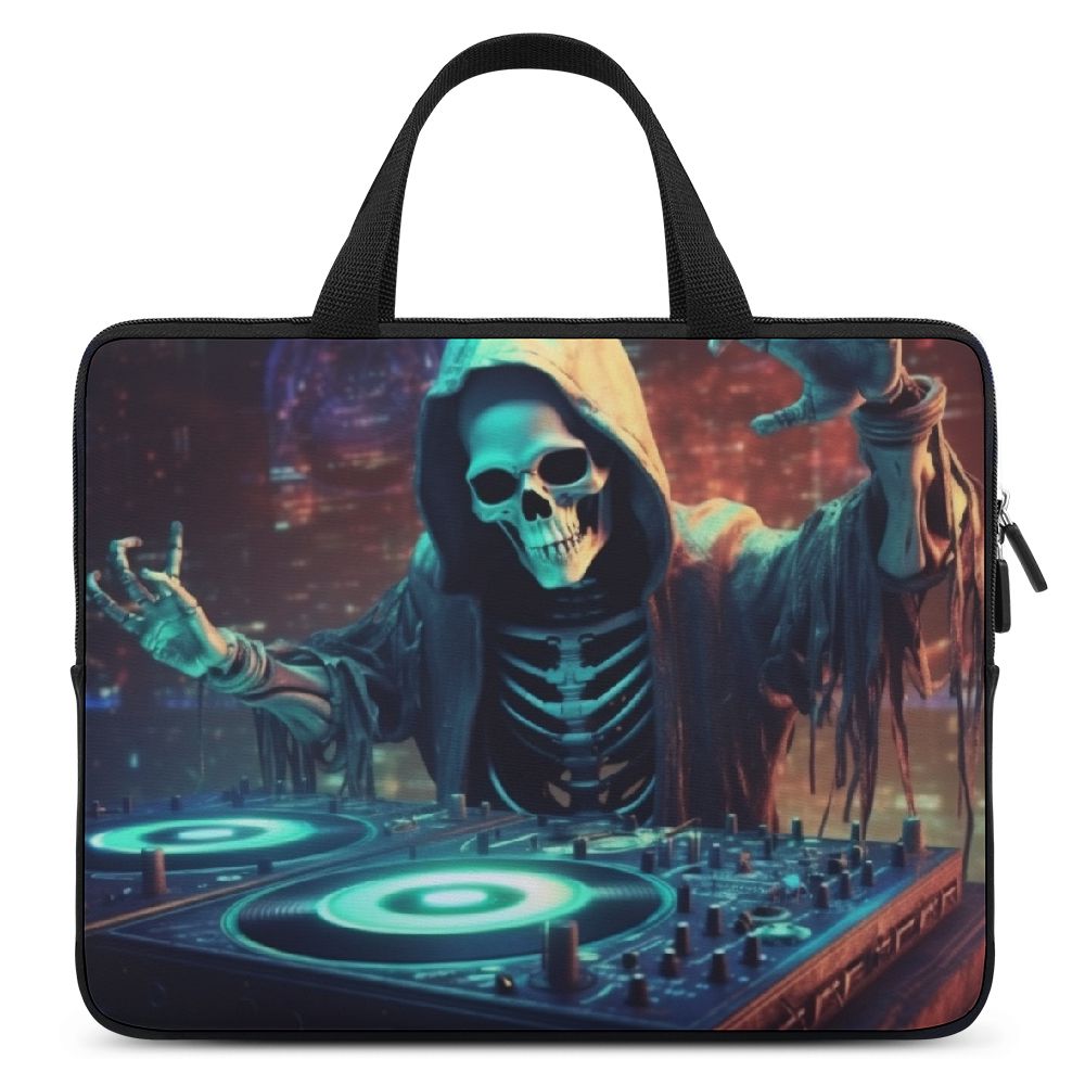 Wuche Laptop Bag DJ Turntable Skeleton Model Diving Fabric Office Carry