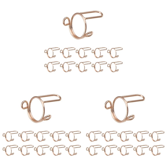 Wudu Nail Rings Non Tarnish 10PCS Adjustable No Glue No Women Gift Ring Set For HALAL NAILS Decoration (10 Pieces) 3PCS, Rose Gold 3Packs